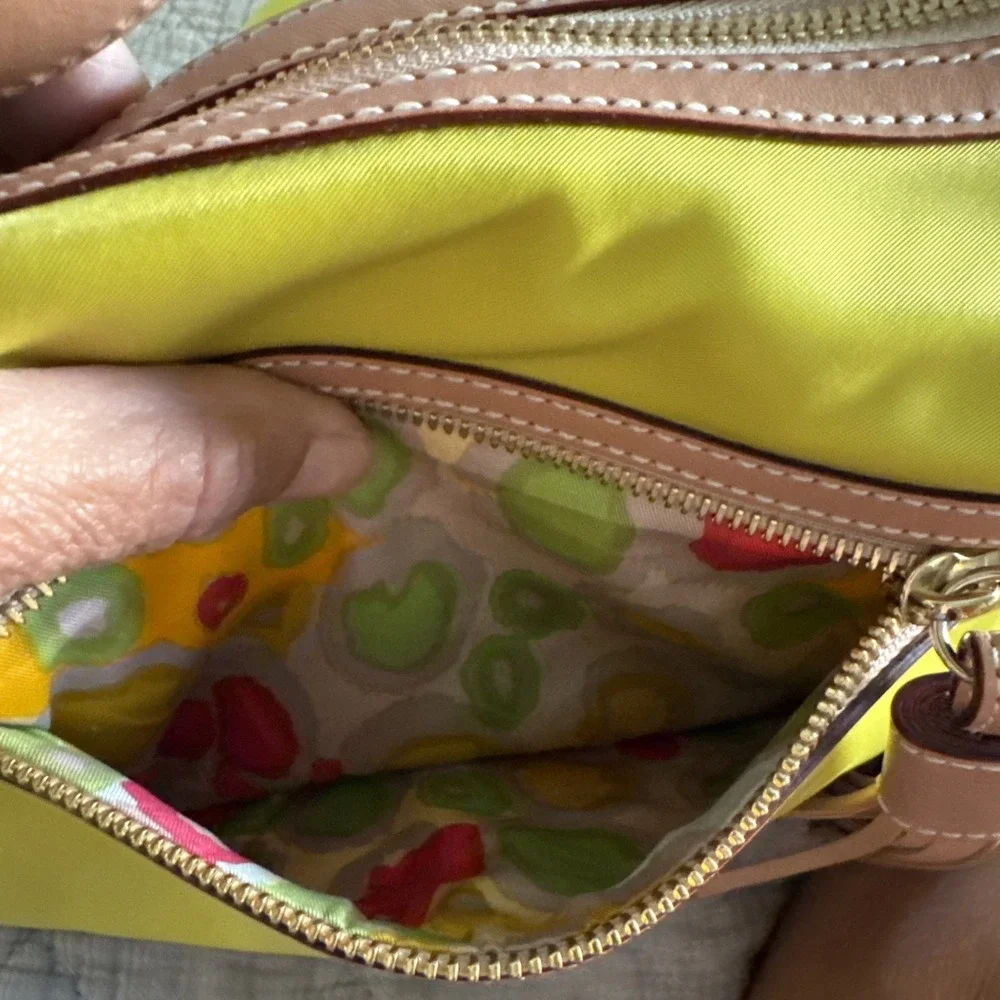 KATE SPADE‎ Sam Icon KSNYL Nylon Small Shoulder Bag Greenlight GUC